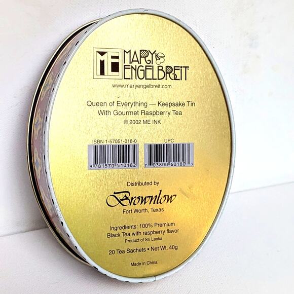 Mary Engelbreit Queen of Royal-Tea Tin | Vintage Y2K Collectible Storage Box - Picture 7 of 8